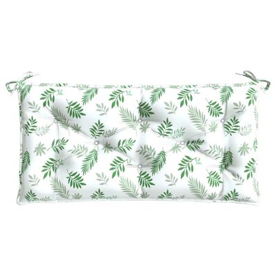 vidaXL Garden Bench Cushion Leaf Pattern 100x50x7 cm Oxford Fabric