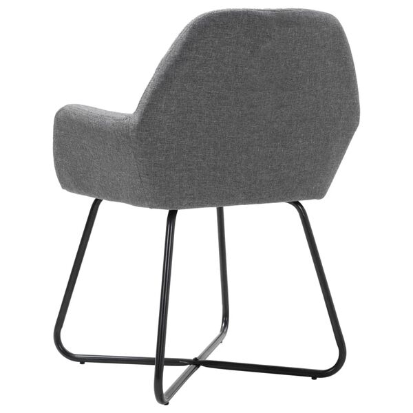 vidaXL Dining Chairs 4 pcs Dark Grey Fabric