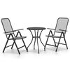 vidaXL 3 Piece Garden Dining Set Expanded Metal Mesh Anthracite