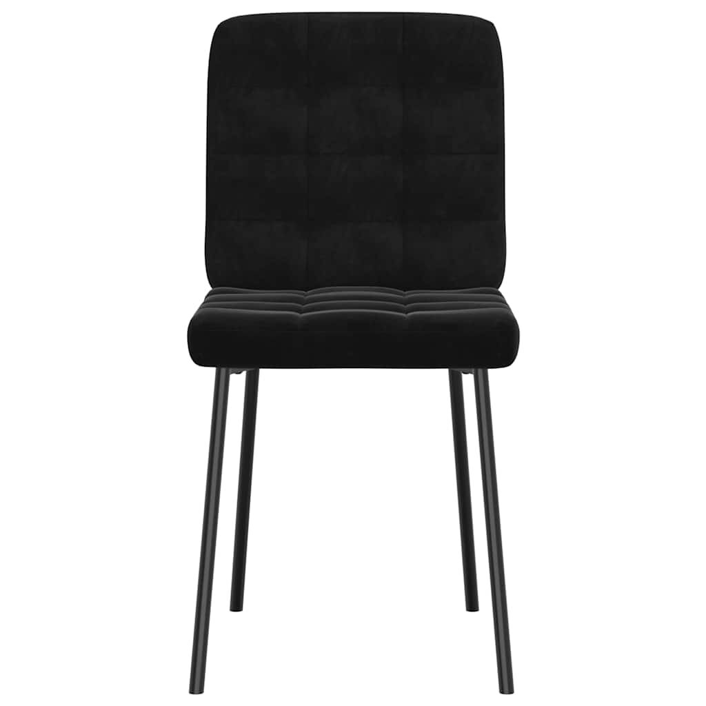 vidaXL Dining Chairs 2 pcs Black Velvet