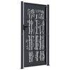 vidaXL Garden Gate Anthracite 100x175 cm Steel Bamboo Design