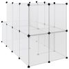 vidaXL Small Animal Cage Transparent 142x74x93 cm PP and Steel