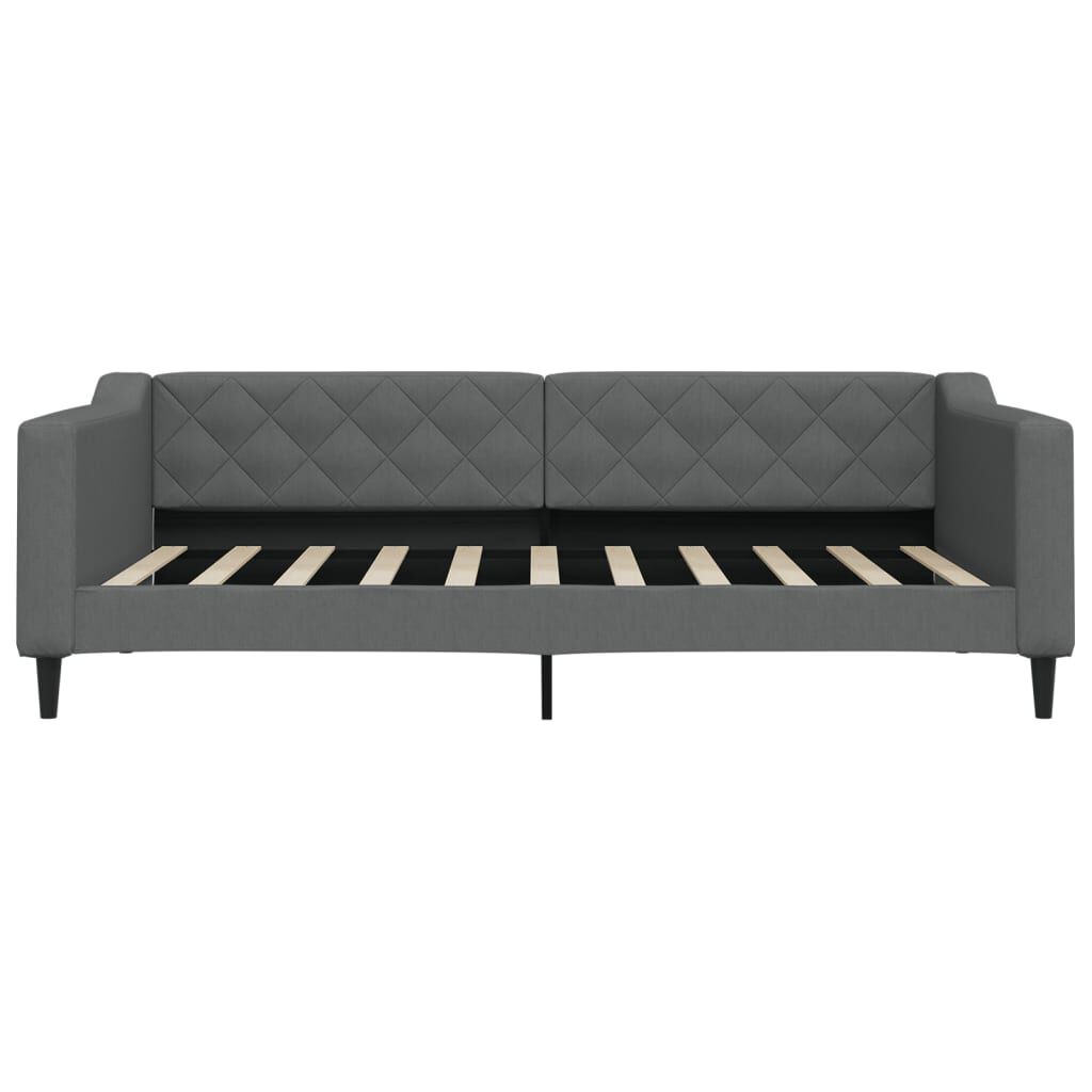 vidaXL Daybed with Trundle without Mattress Dark Grey 100x190 cm