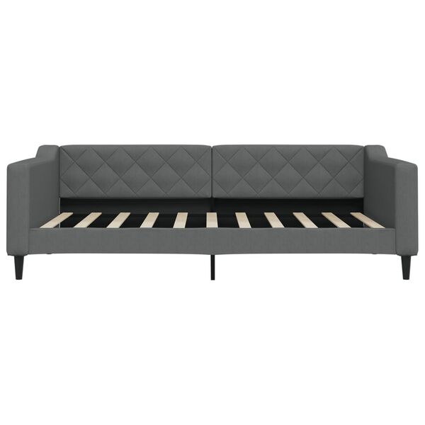vidaXL Daybed with Trundle without Mattress Dark Grey 100x190 cm