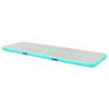 vidaXL Inflatable Gymnastics Mat with Pump 400x100x10 cm PVC Green