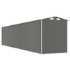 vidaXL Garden Shed Light Grey 192x1021x223 cm Galvanised Steel