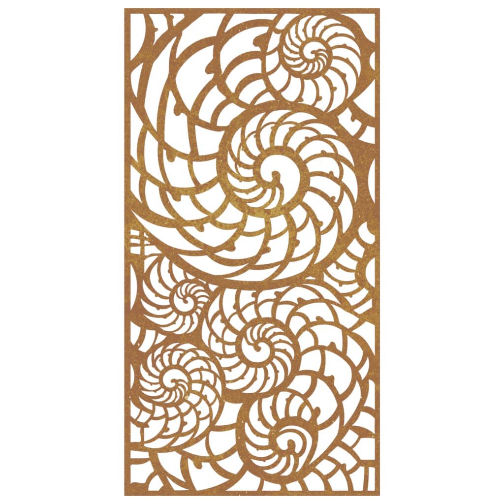 vidaXL Garden Wall Decoration 105x55 cm Corten Steel Shell Design
