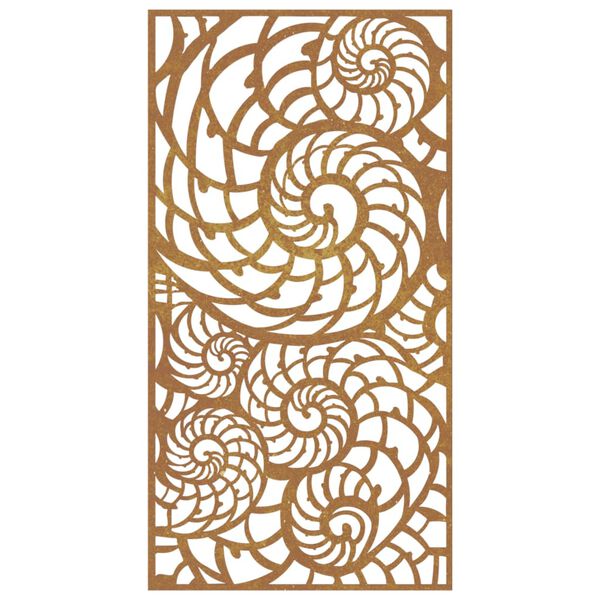 vidaXL Garden Wall Decoration 105x55 cm Corten Steel Shell Design