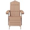 vidaXL Garden Adirondack Chairs 2 pcs with Footstools HDPE Brown
