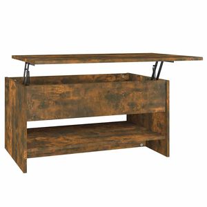 vidaXL Coffee Table Smoked Oak 80x50x40 cm Engineered Wood