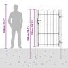 vidaXL Fence Gate Boxtel Single Door with Arched Top Steel 1x1.5 m Black