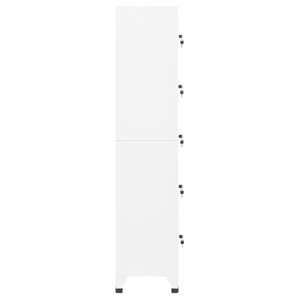vidaXL Locker Cabinet White 38x40x180 cm Steel