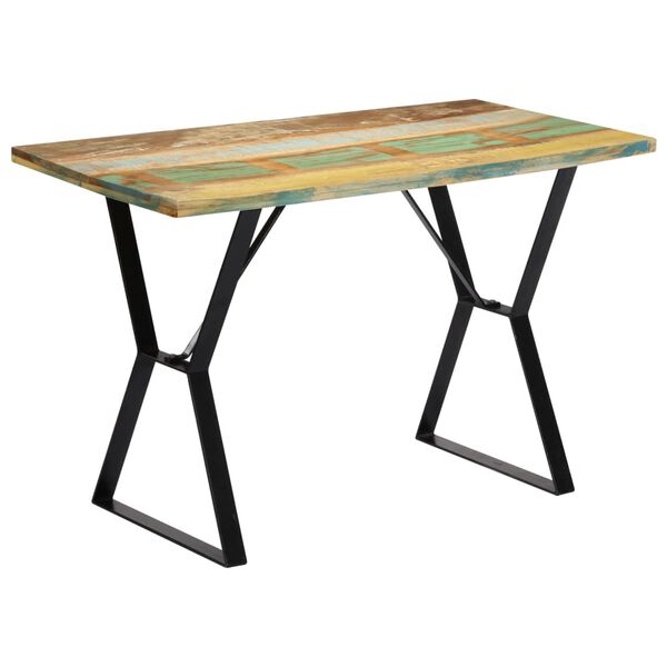 vidaXL Dining Table 120x60x76 cm Solid Reclaimed Wood