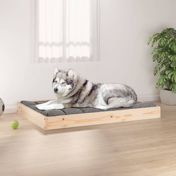 vidaXL Dog Bed 101.5x74x9 cm Solid Wood Pine