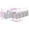 vidaXL 11 Piece Garden Bistro Set with Cushions Grey Poly Rattan