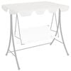 vidaXL Replacement Canopy for Garden Swing White 188/168x145/110 cm