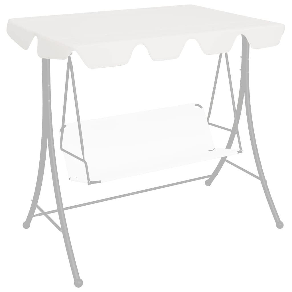 vidaXL Replacement Canopy for Garden Swing White 188/168x145/110 cm