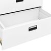vidaXL Filing Cabinet White 90x46x72.5 cm Steel
