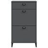 vidaXL Shoe Cabinet VIKEN Anthracite Grey Engineered Wood