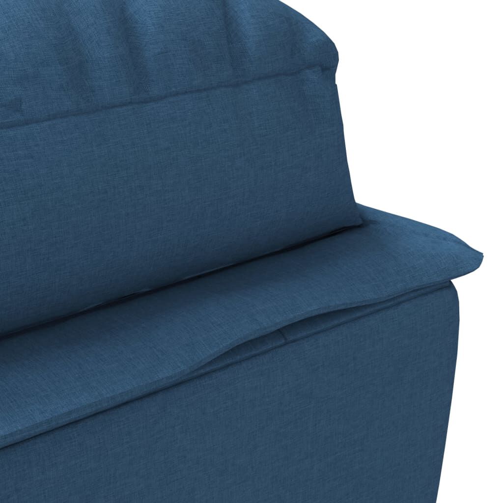 vidaXL Chaise Lounge with Cushions Blue Fabric