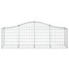 vidaXL Arched Gabion Baskets 2 pcs 200x50x60/80 cm Galvanised Iron