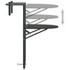 vidaXL Hanging Balcony Table Brown 60x64x83.5 cm Plastic Rattan Look