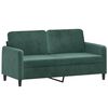 vidaXL 2 Piece Sofa Set Dark Green Velvet