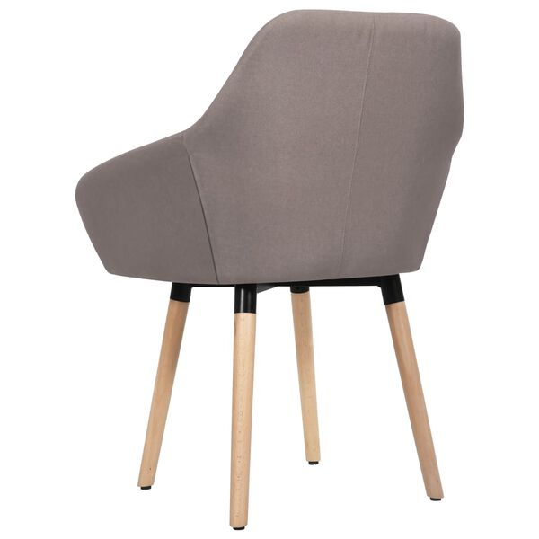 vidaXL Dining Chairs 2 pcs Taupe Fabric