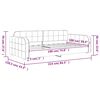 vidaXL Day Bed without Mattress Light Grey 100x190 cm Velvet
