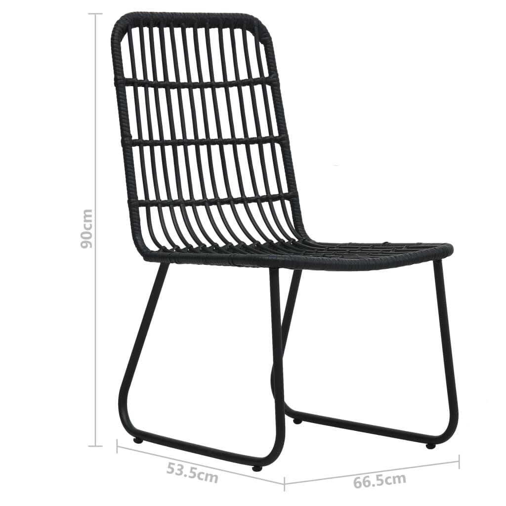 vidaXL 5 Piece Outdoor Dining Set Poly Rattan and Glass