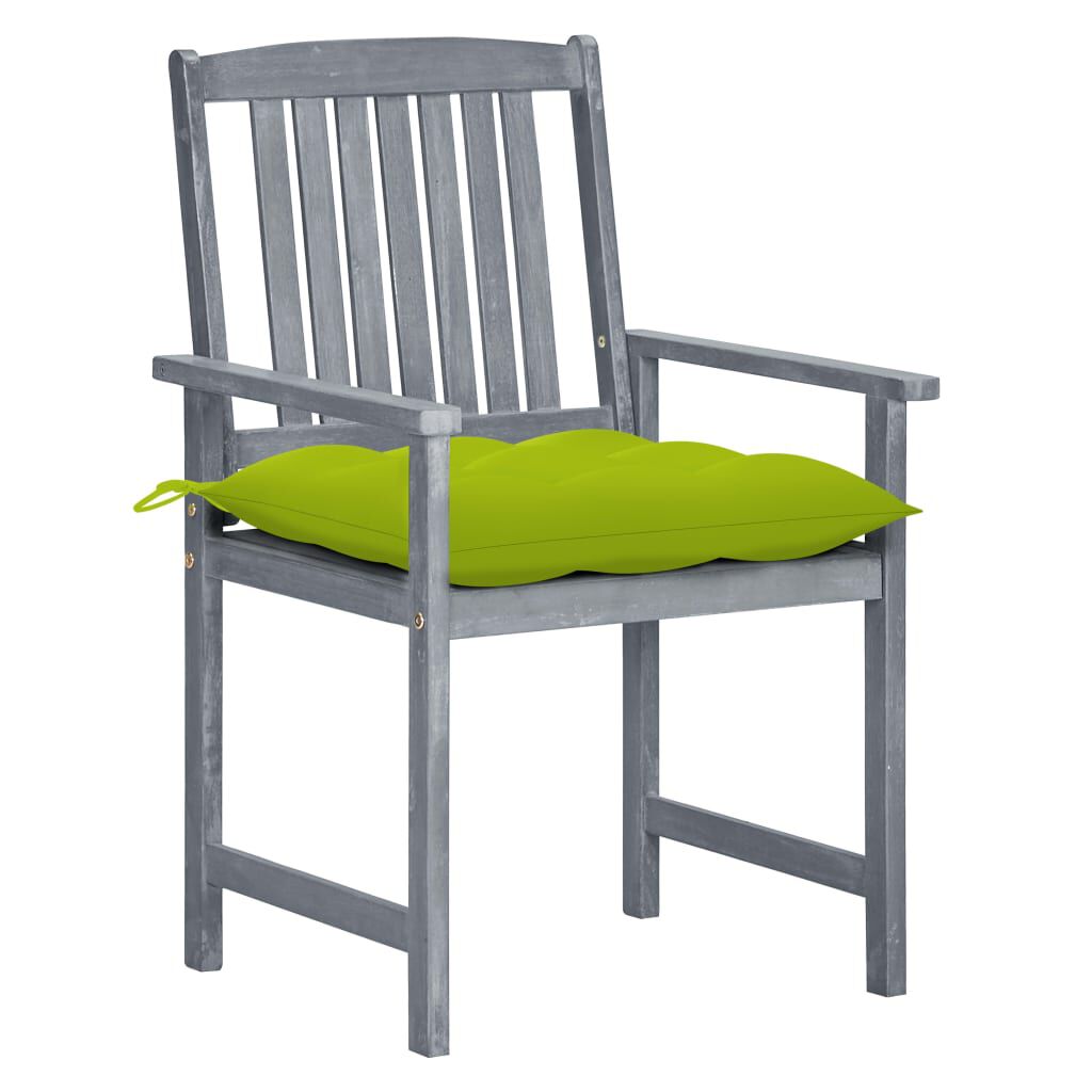vidaXL Garden Chairs with Cushions 6 pcs Solid Acacia Wood Grey