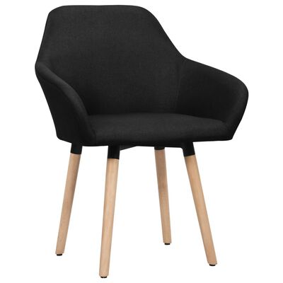 vidaXL Dining Chairs 2 pcs Black Fabric