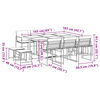 vidaXL 11 Piece Garden Dining Set with Cushions Black Textilene