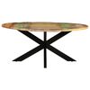 vidaXL Dining Table Round 175x75 cm Solid Reclaimed Wood