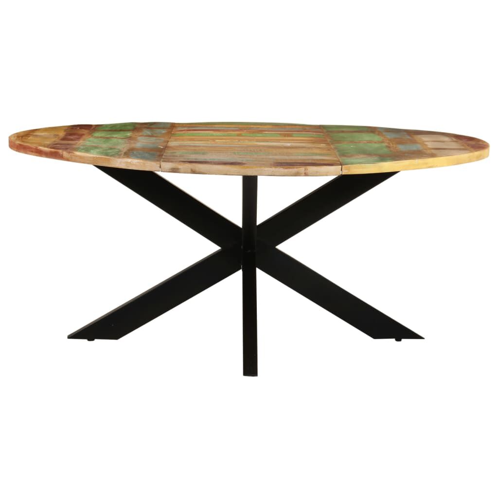 vidaXL Dining Table Round 175x75 cm Solid Reclaimed Wood