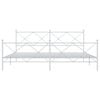 vidaXL Metal Bed Frame without Mattress with Footboard White 193x203cm