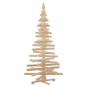 vidaXL Christmas Trees with Stand Natural 180 cm Solid pine wood