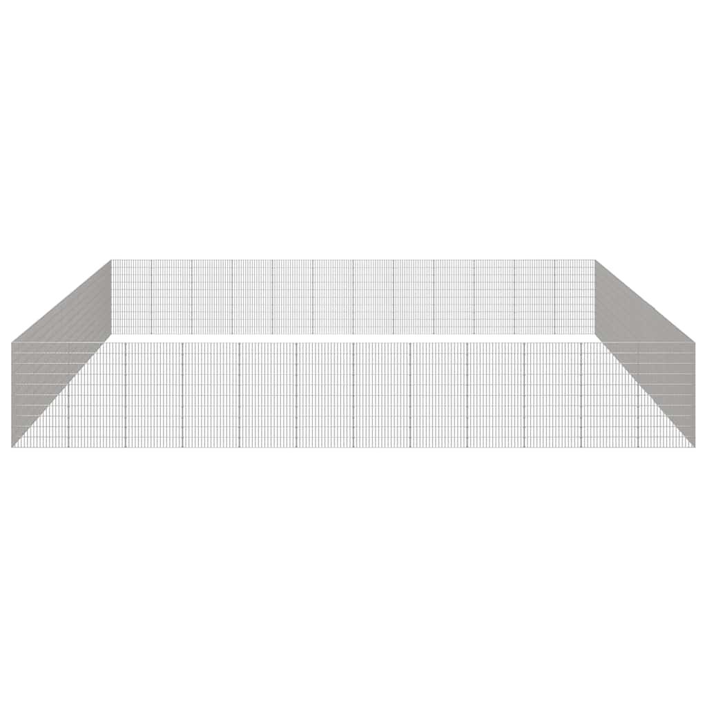 vidaXL Free Range Animal Enclosure 48-Panel 54x100 cm Galvanised Iron