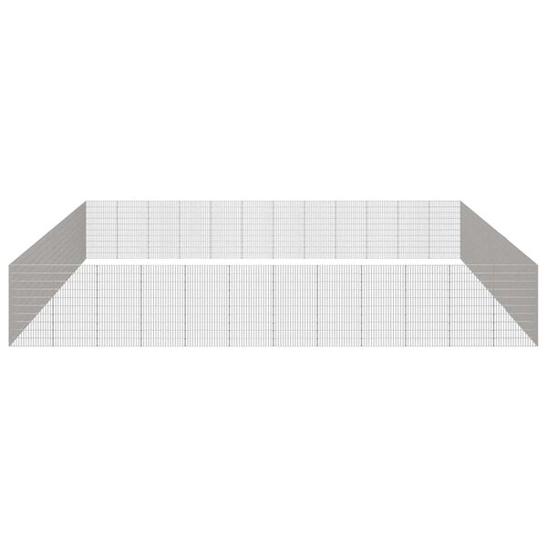 vidaXL Free Range Animal Enclosure 48-Panel 54x100 cm Galvanised Iron