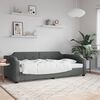vidaXL Day Bed without Mattress Dark Grey 100x190 cm Fabric
