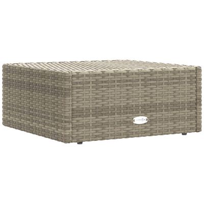 vidaXL 8 Piece Garden Lounge Set with Cushions Grey Poly Rattan