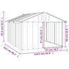 vidaXL Dog House Grey 116.5x153x81.5 cm Galvanised Steel