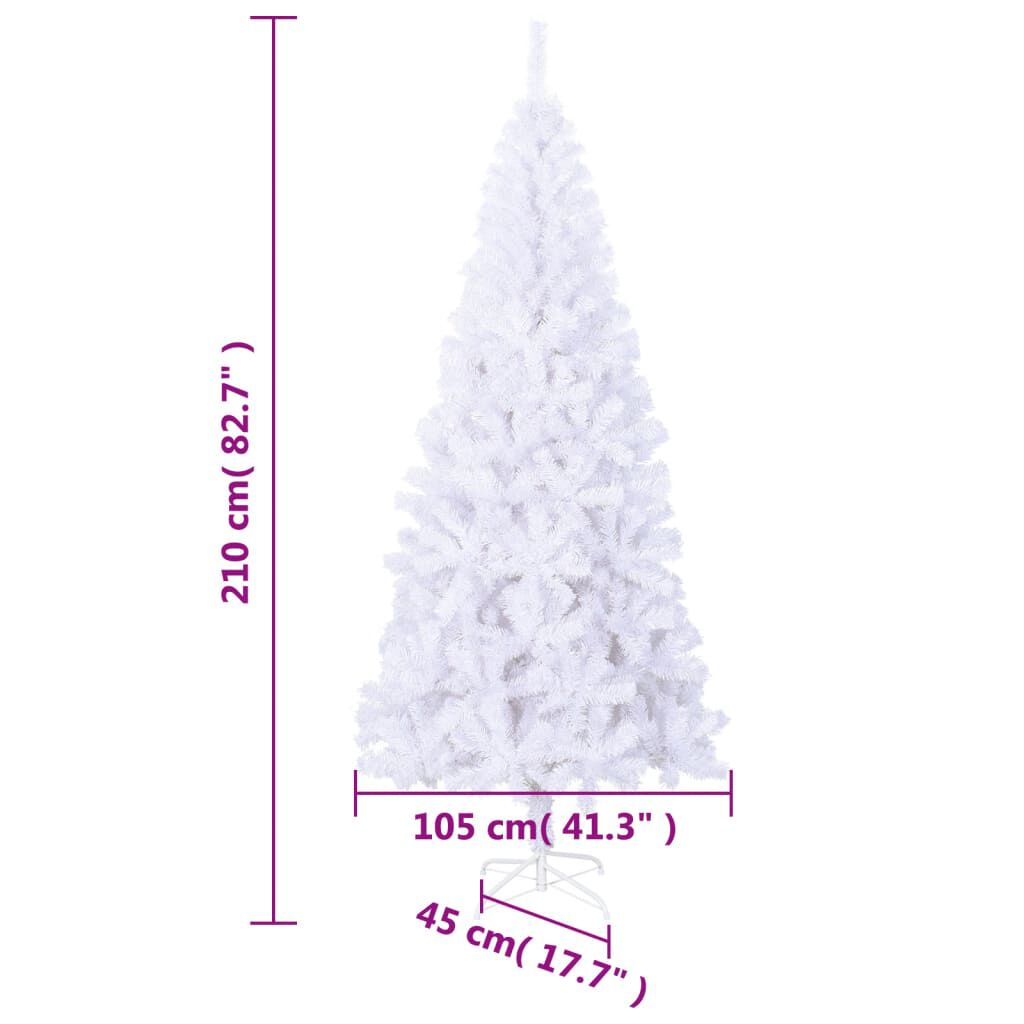 vidaXL Artificial Christmas Tree with Steel Stand 210 cm 910 Branches