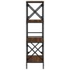 vidaXL Bookcase 4-Tier Brown Oak 59x35x132 cm Engineered Wood