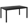 vidaXL 7 Piece Garden Dining Set Aluminium Black
