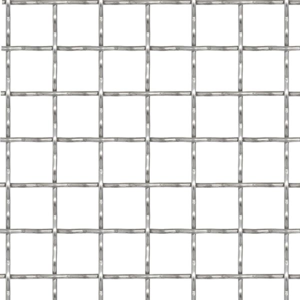 vidaXL Crimped Garden Wire Fence Stainless Steel 100x85 cm 21x21x2.5mm