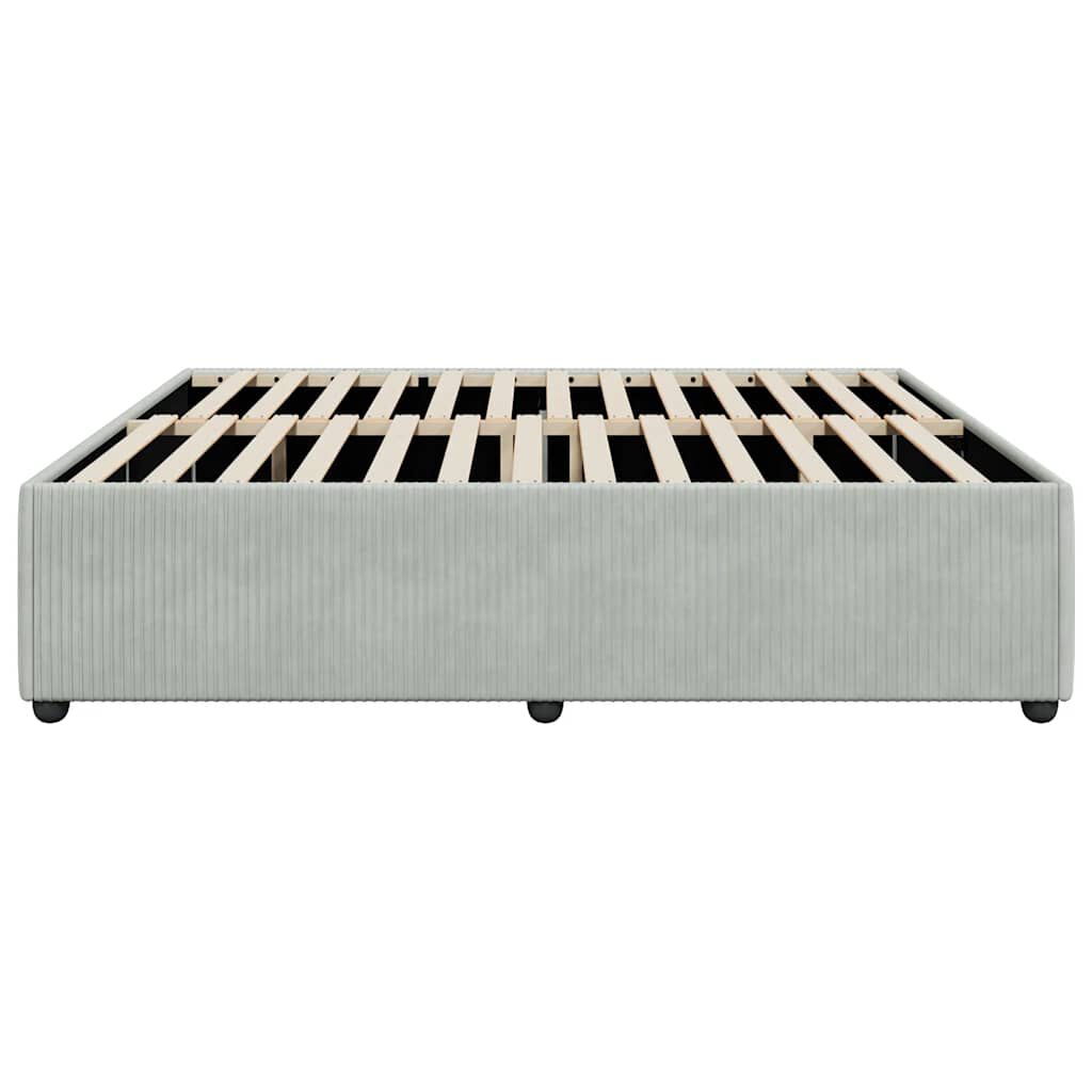 vidaXL Bed Frame without Mattress Light Grey California King Velvet