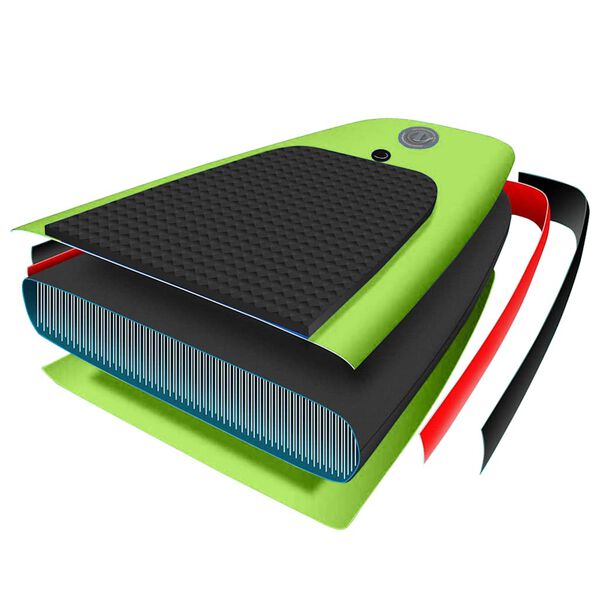 vidaXL Inflatable Stand Up Paddleboard Set 366x76x15 cm Green