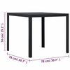 vidaXL Coffee Table Black 78x78x74 cm HDPE Wood Look