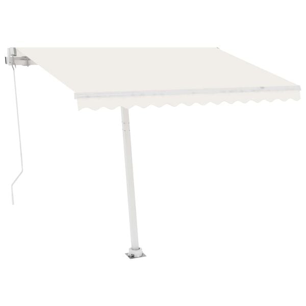 vidaXL Awning Post Set White 300x245 cm Iron